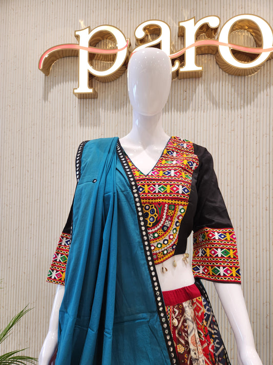 Maroon Black Navratri Chaniya Choli