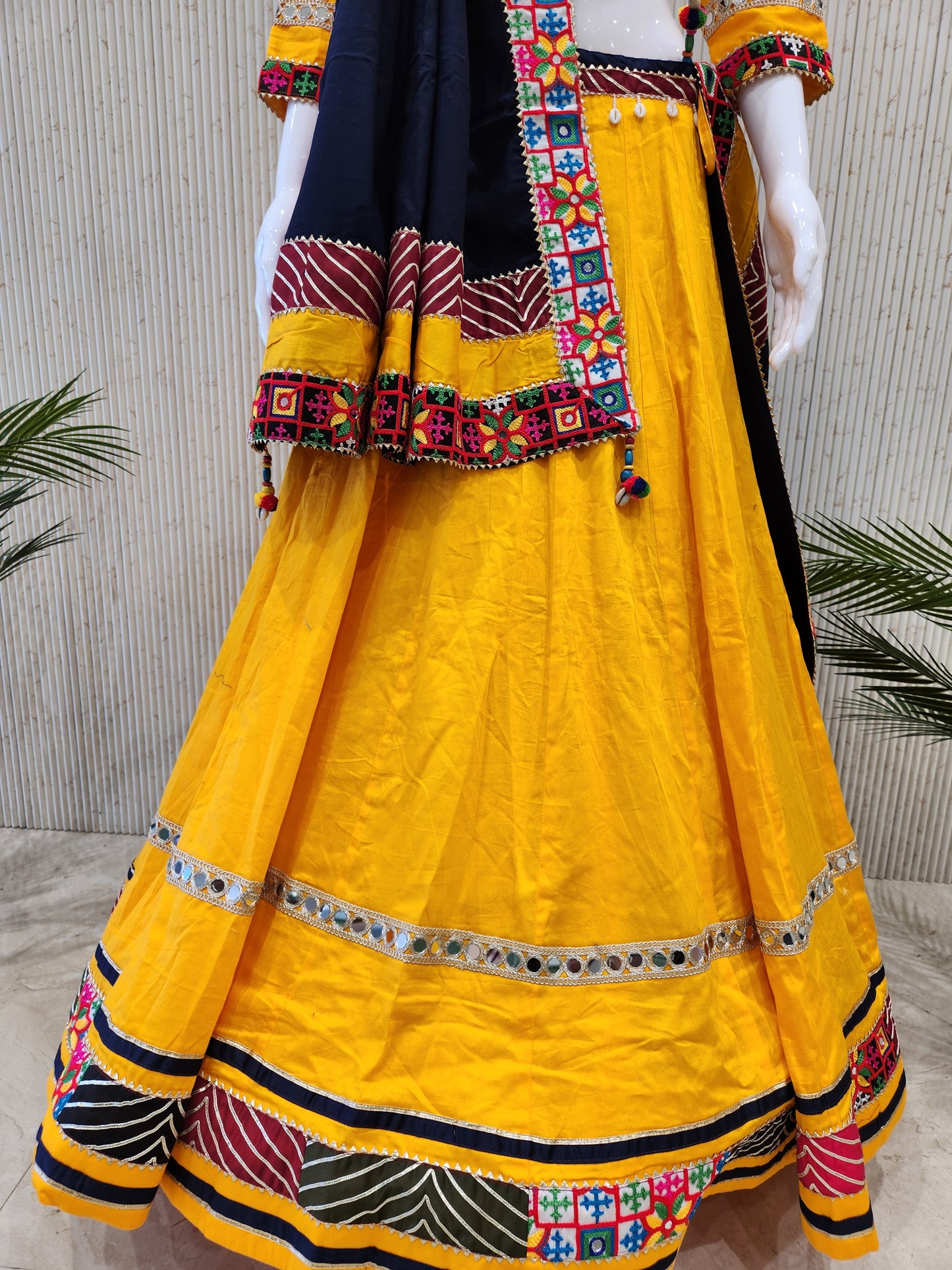 Mustard Yellow Navratri Chaniya Choli