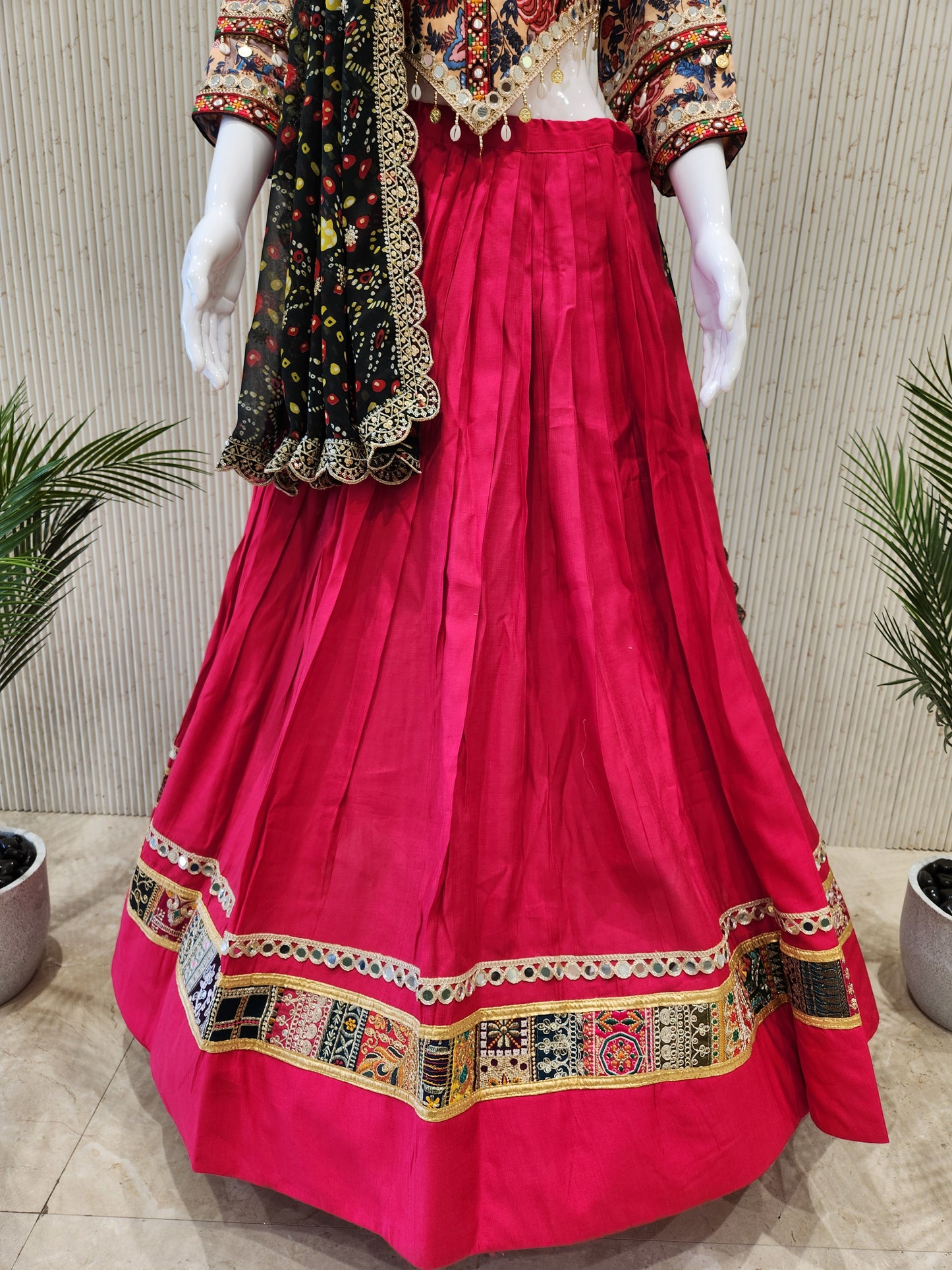 Peach Navratri Chaniya Choli