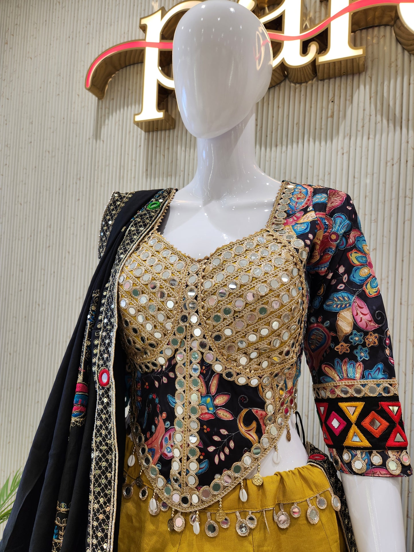 Yellow Navratri Chaniya Choli
