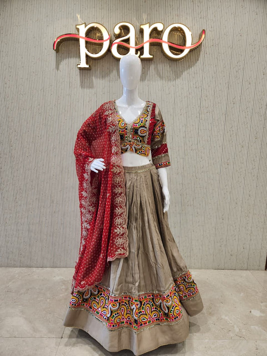 Beige colour Navratri Chaniya Choli