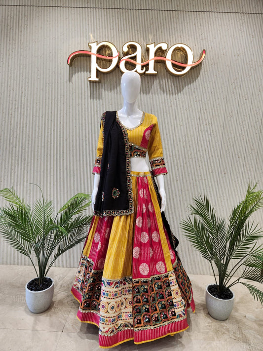 Mustard Yellow Navratri Chaniya Choli