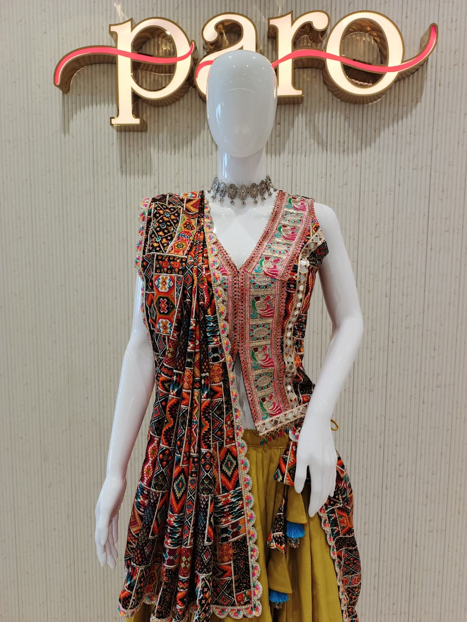 Mustard Yellow Navratri Chaniya Choli