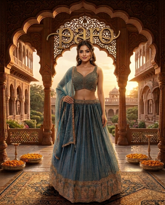 SkyBlue  Chaniya Choli