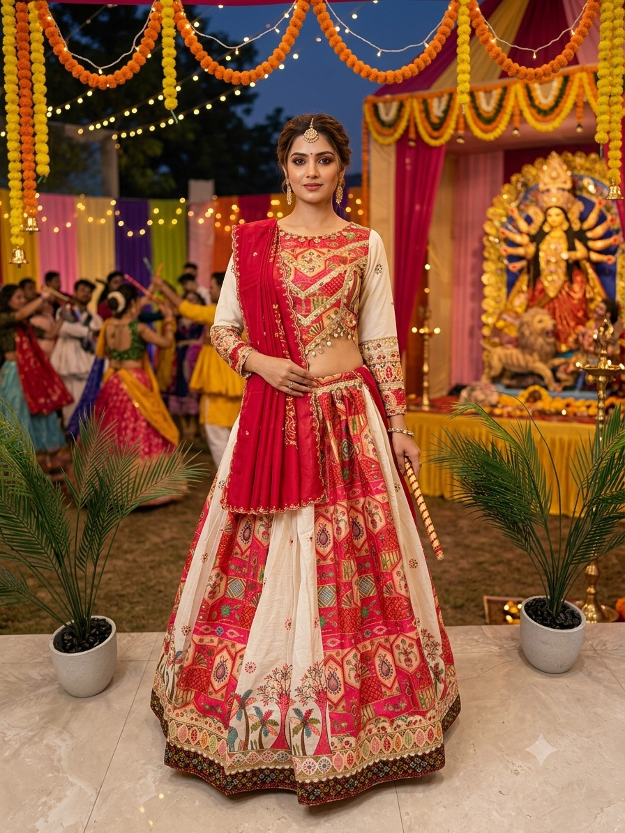 Multi  Navratri Chaniya Choli