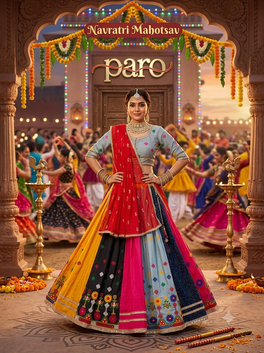 Multi  Navratri Chaniya Choli