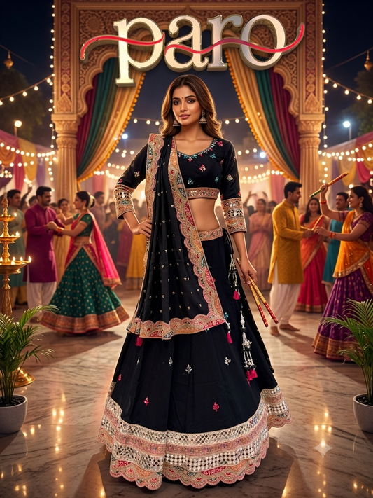 Black Navratri Chaniya Choli