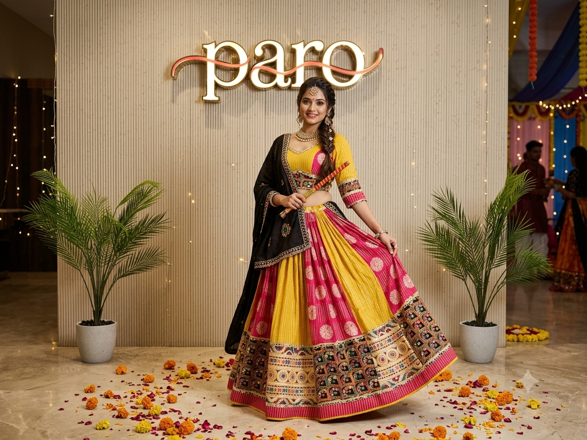 Mustard Yellow Navratri Chaniya Choli