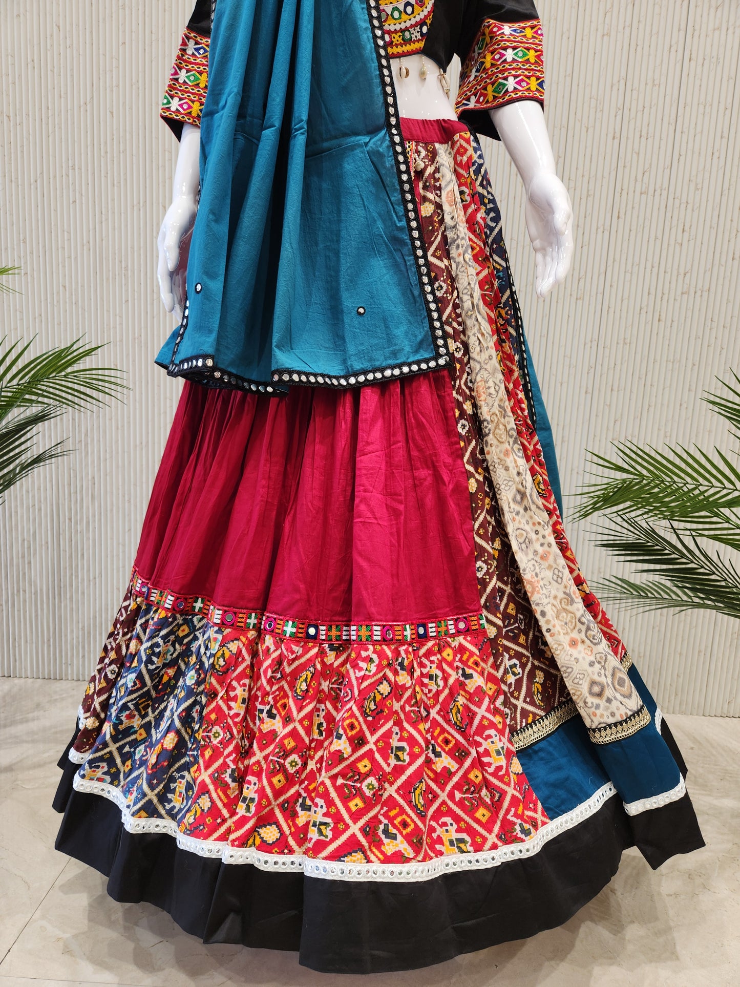 Maroon Black Navratri Chaniya Choli