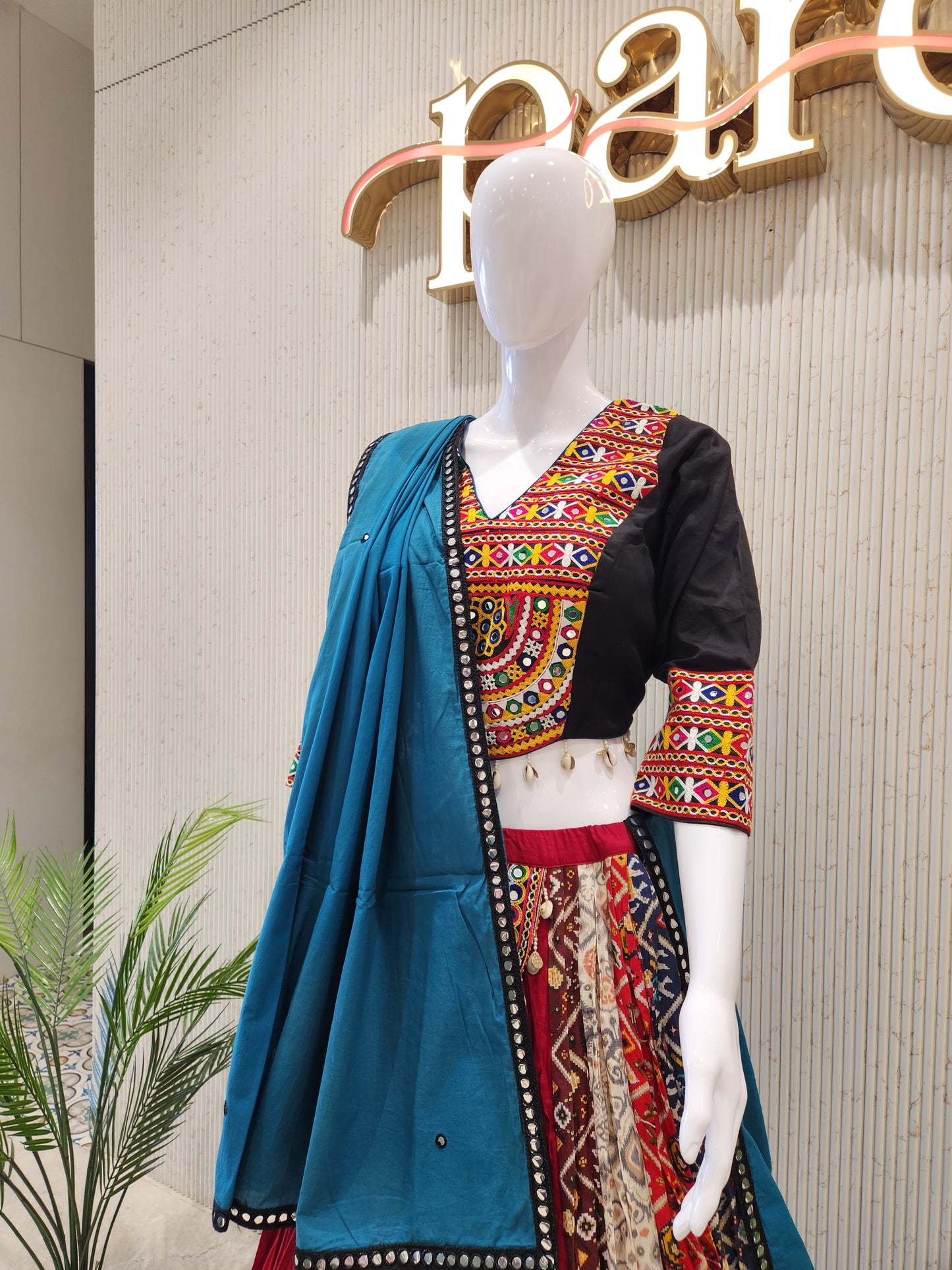 Maroon Black Navratri Chaniya Choli