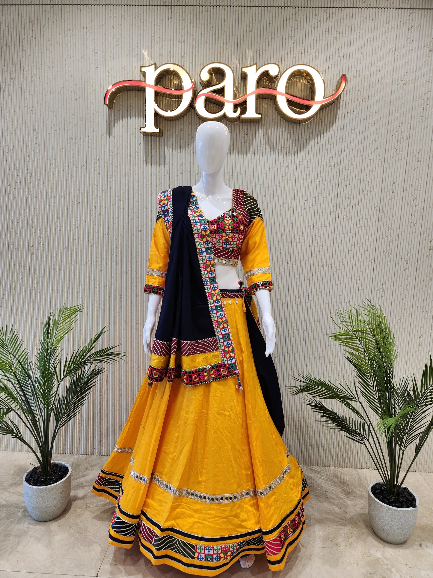 Mustard Yellow Navratri Chaniya Choli