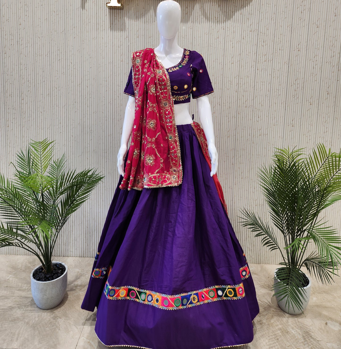 Purple Navratri Chaniya Choli