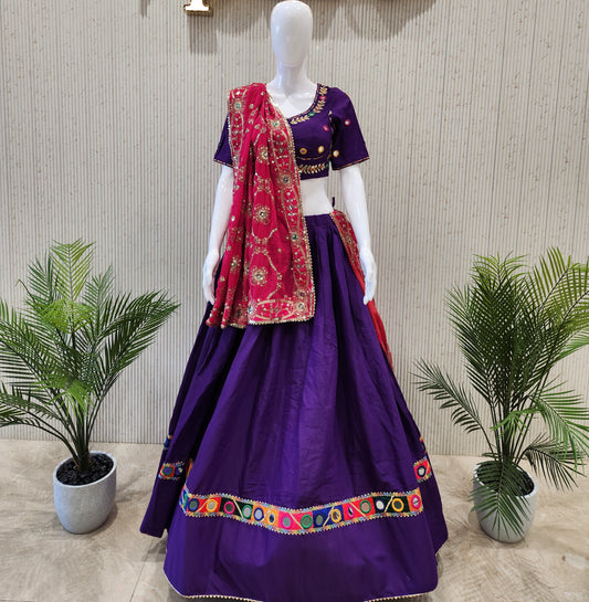 Purple Navratri Chaniya Choli