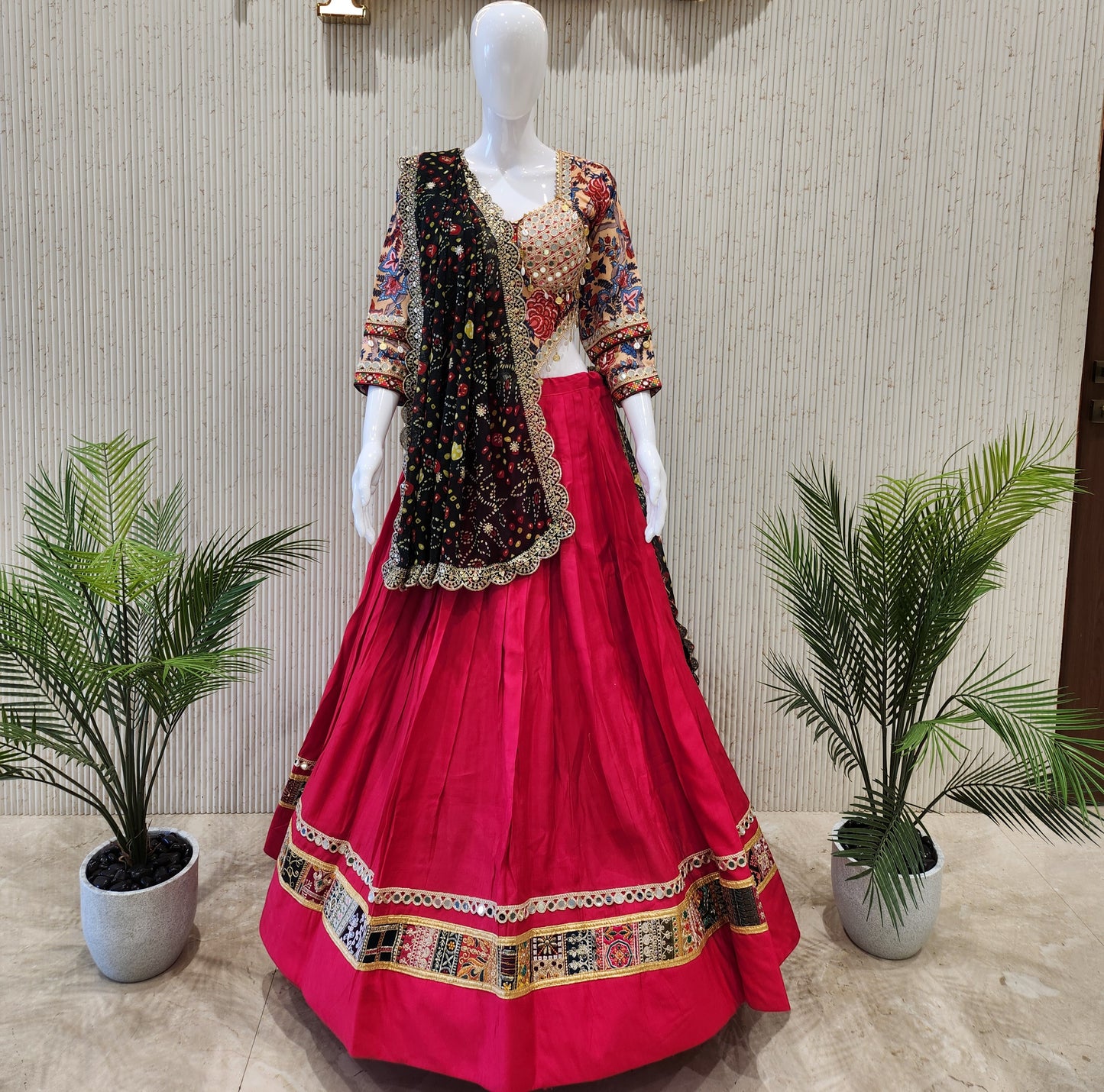 Peach Navratri Chaniya Choli