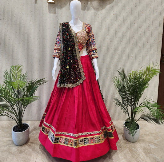 Peach Navratri Chaniya Choli