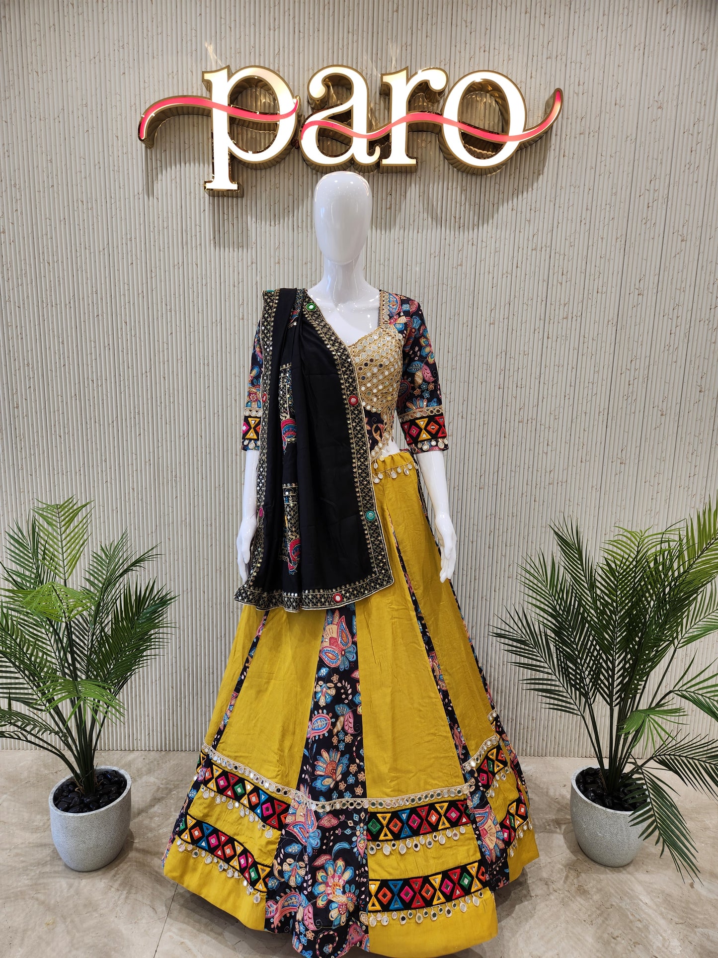 Yellow Navratri Chaniya Choli