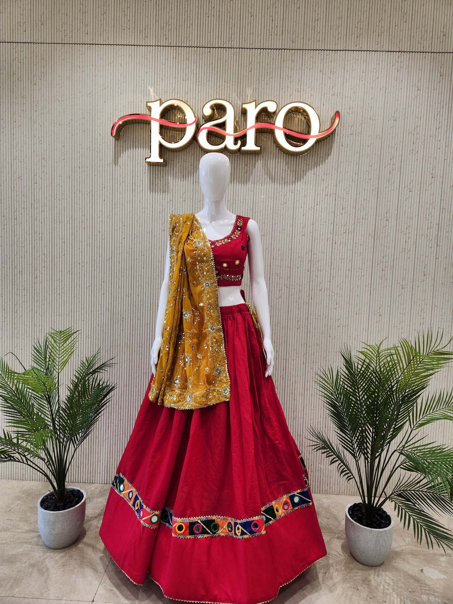 Peach Navratri Chaniya Choli
