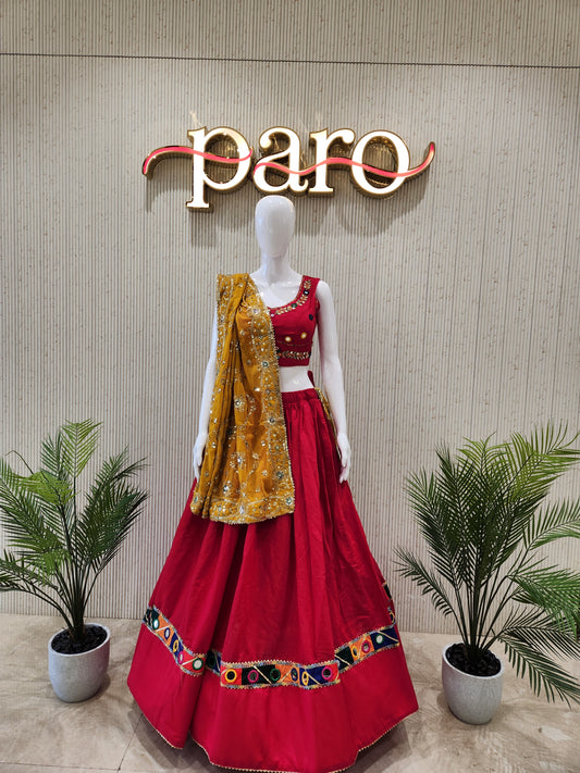 Peach Navratri Chaniya Choli