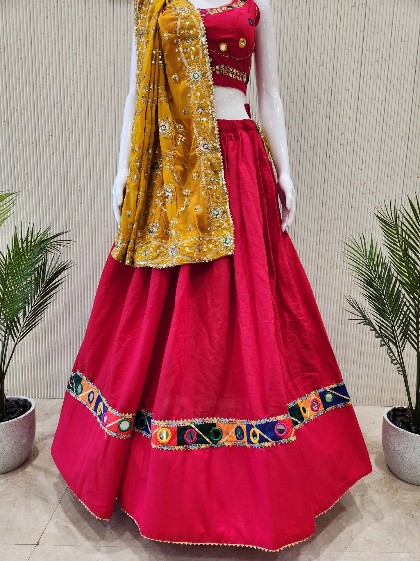 Peach Navratri Chaniya Choli