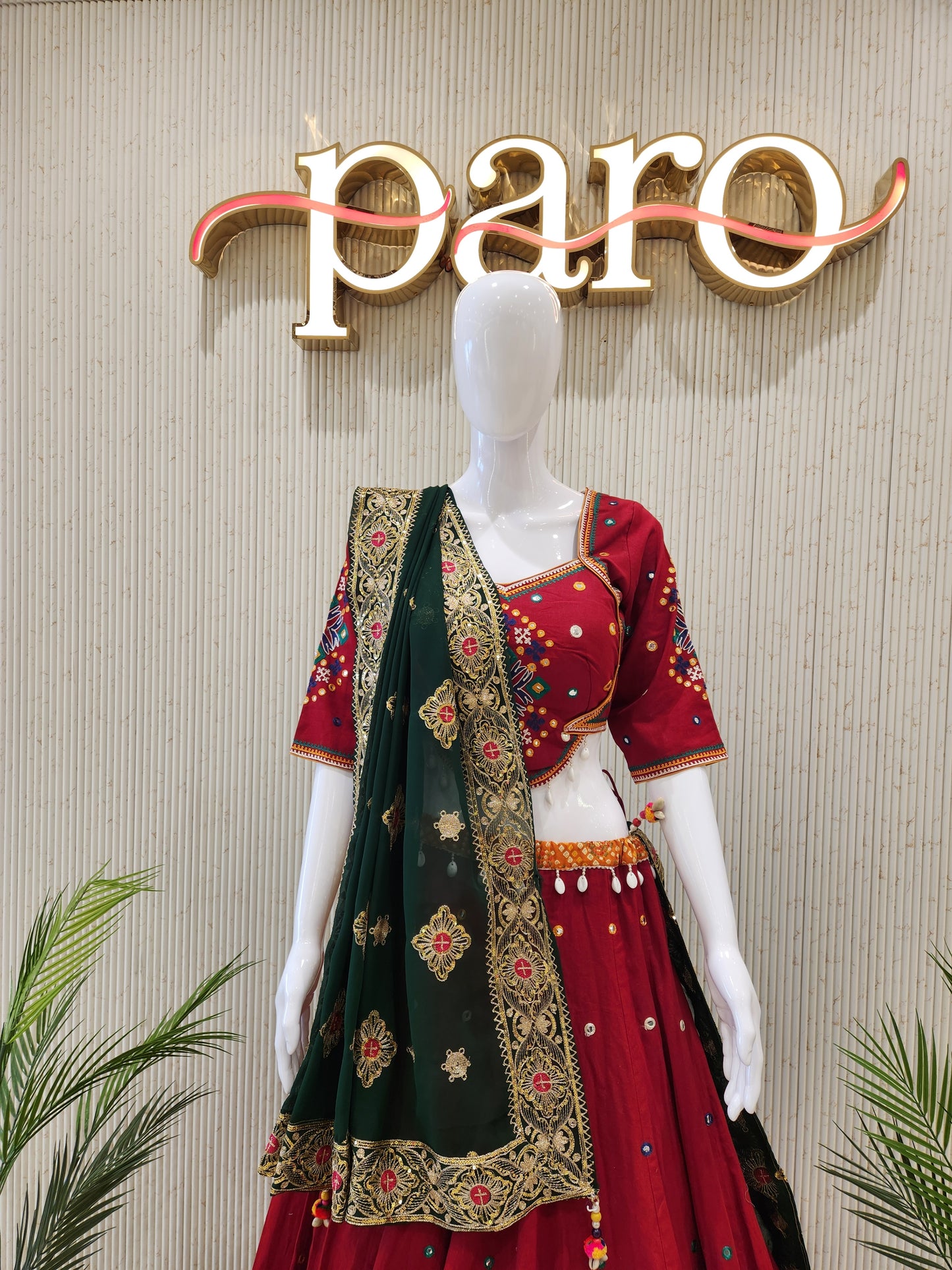 Maroon Navratri Chaniya Choli