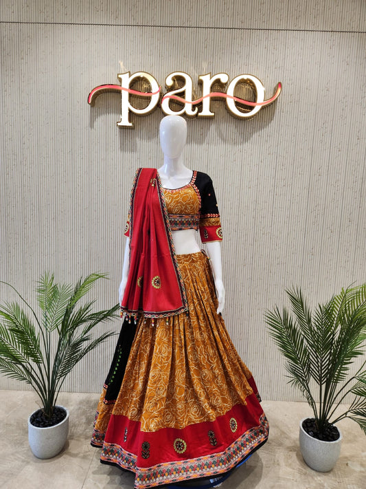 Mustard Yellow Navratri Chaniya Choli