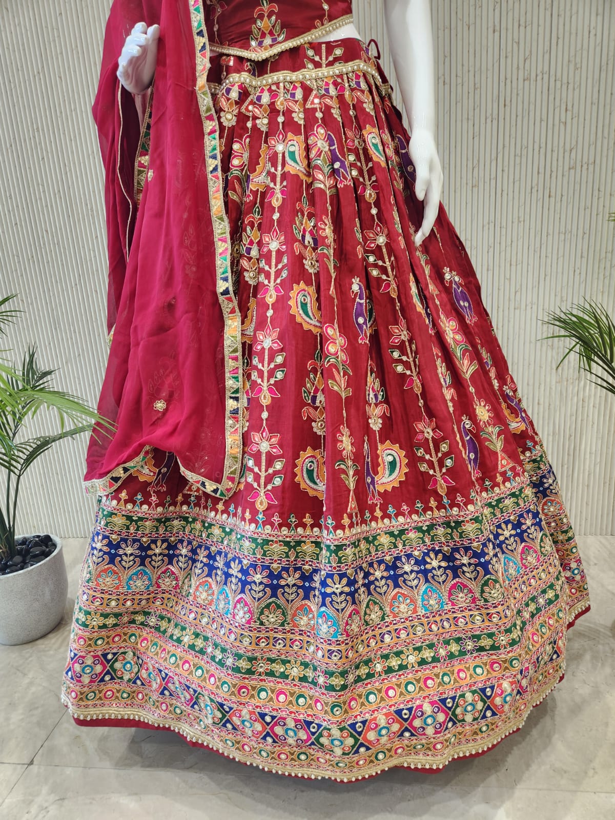 Maroon Navratri Chaniya Choli