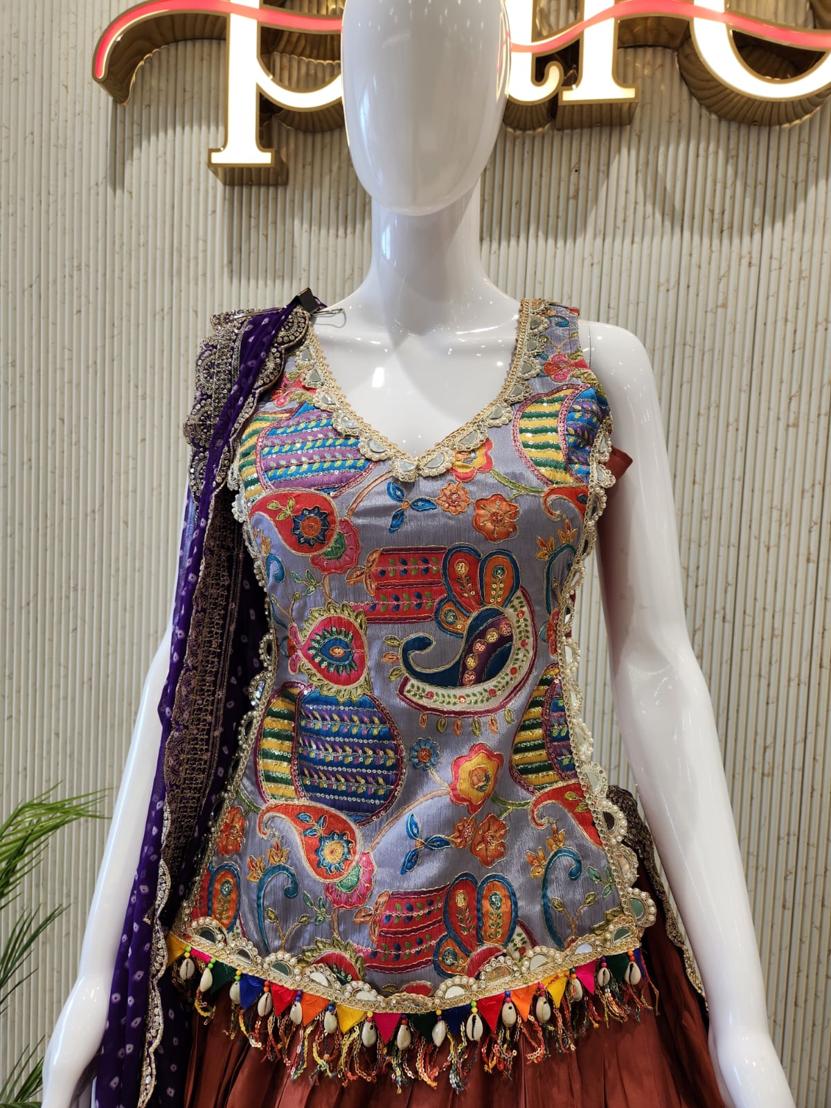 Rust Navratri Chaniya Choli