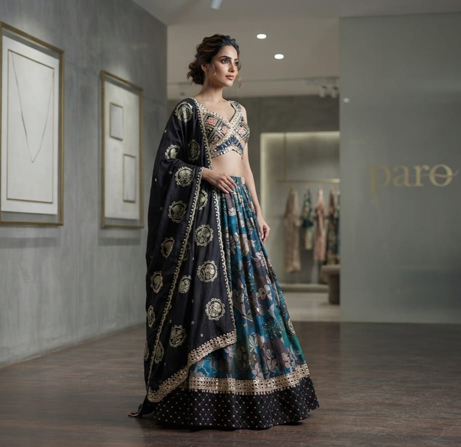 Rama blue colour Colour  Navratri Chaniya Choli