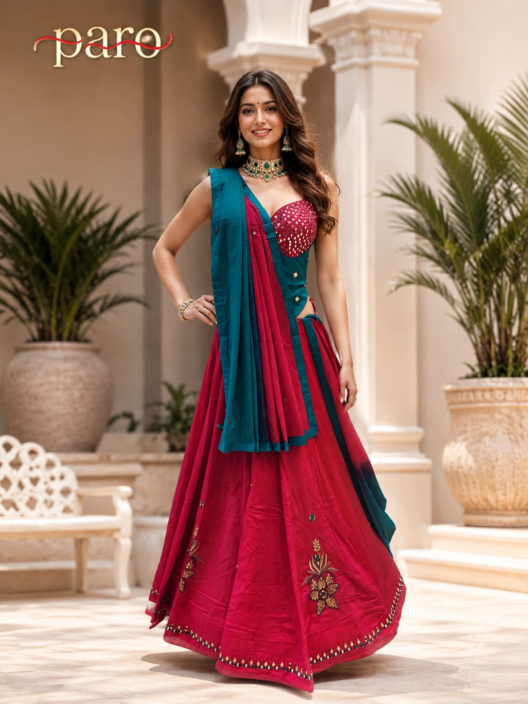 Rani colour Navratri Chaniya Choli