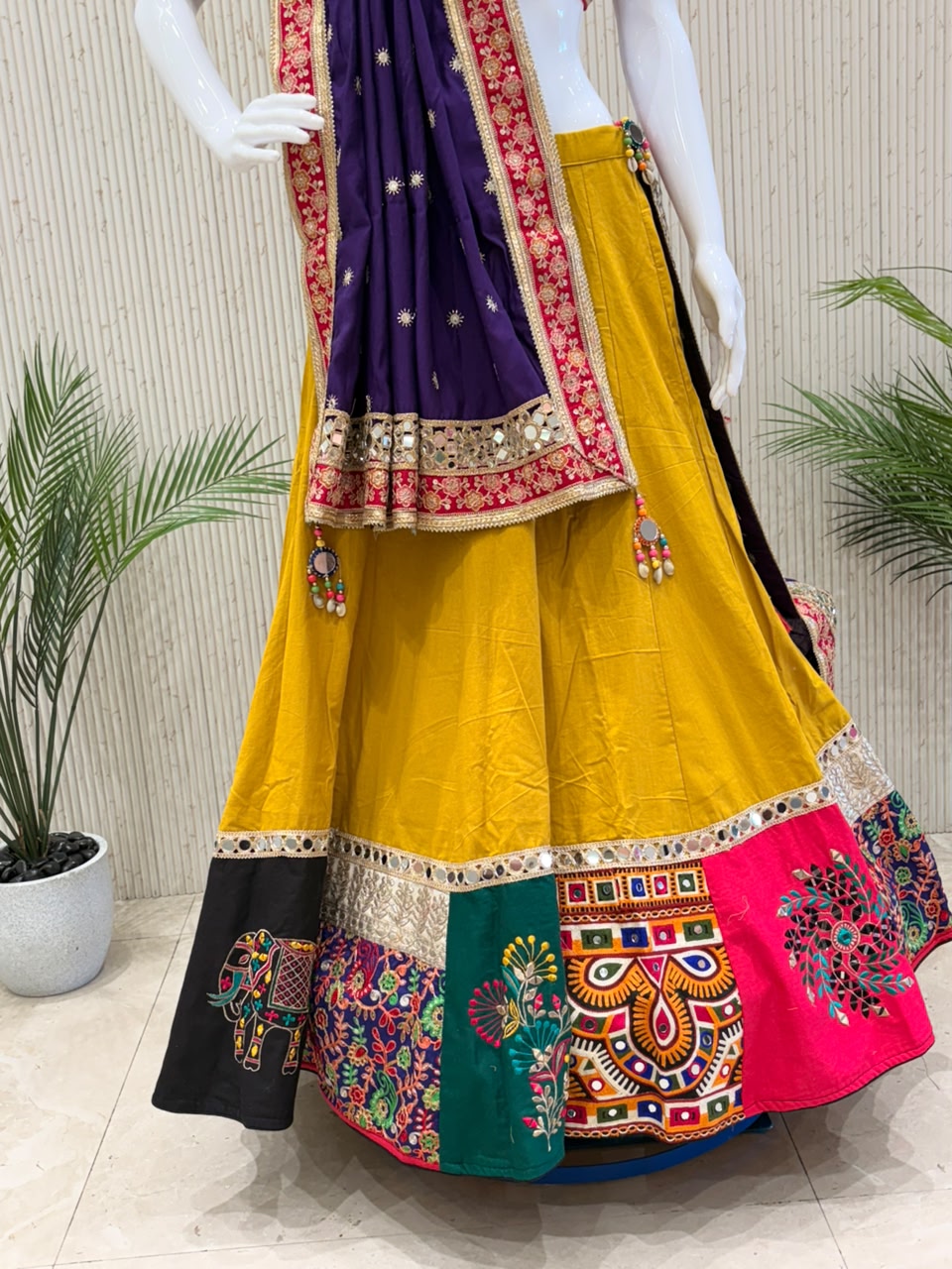 Mustard Yellow Navratri Chaniya Choli