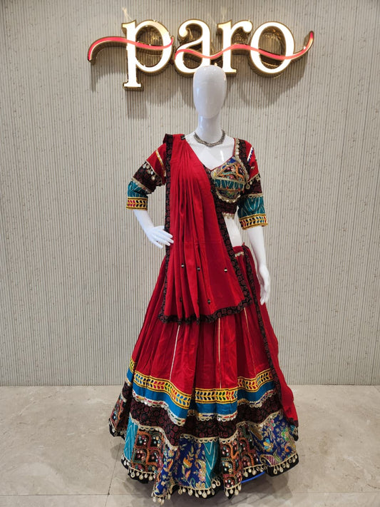 Red colour Colour  Navratri Chaniya Choli