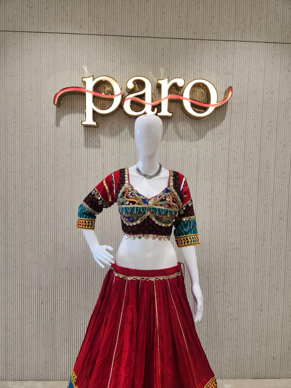 Red colour Colour  Navratri Chaniya Choli