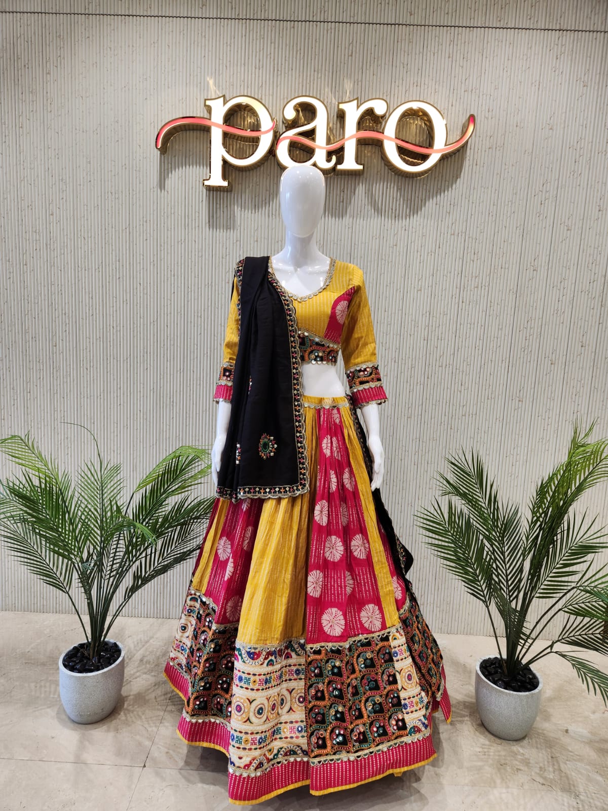 Mustard Yellow Navratri Chaniya Choli