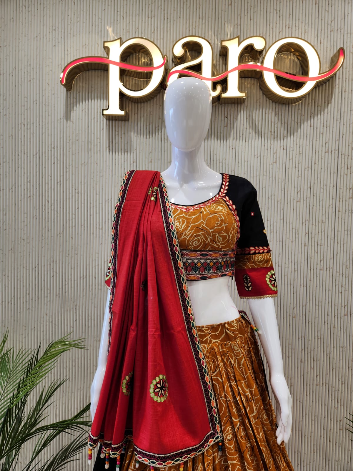 Mustard Yellow Navratri Chaniya Choli