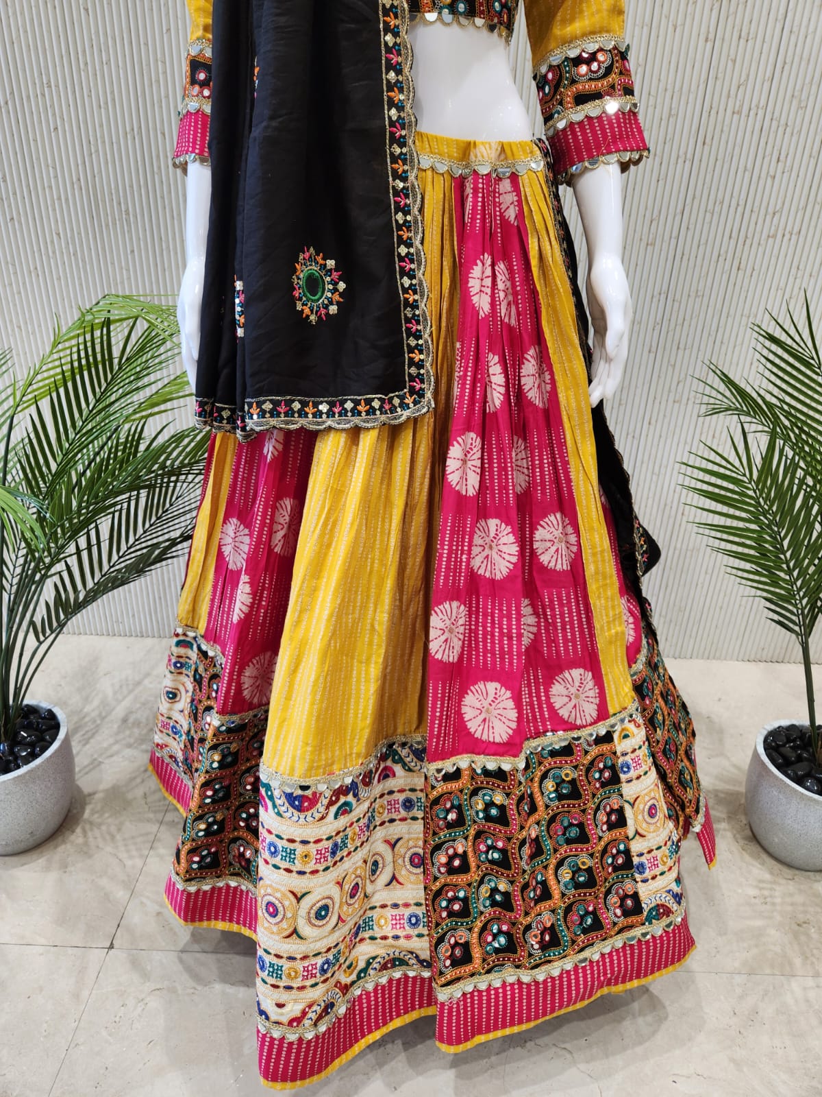 Mustard Yellow Navratri Chaniya Choli
