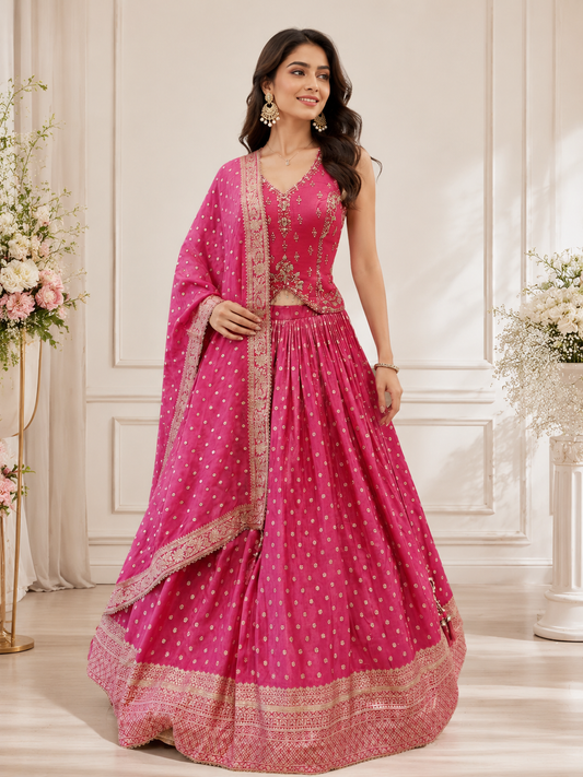 Pink Chaniya Choli